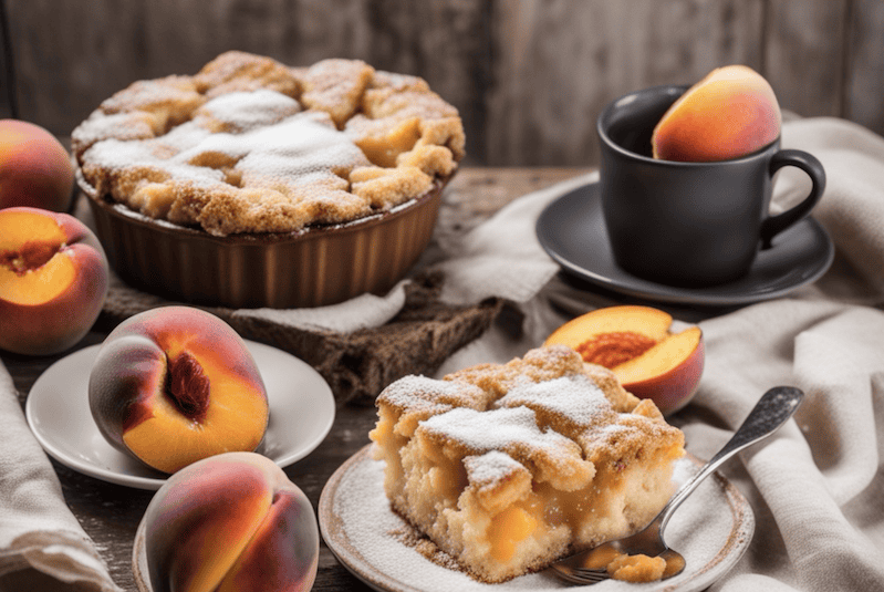 Peach Cobbler Coffee Cake